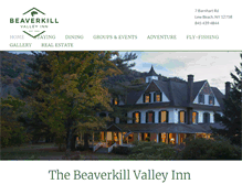 Tablet Screenshot of beaverkillvalleyinn.com
